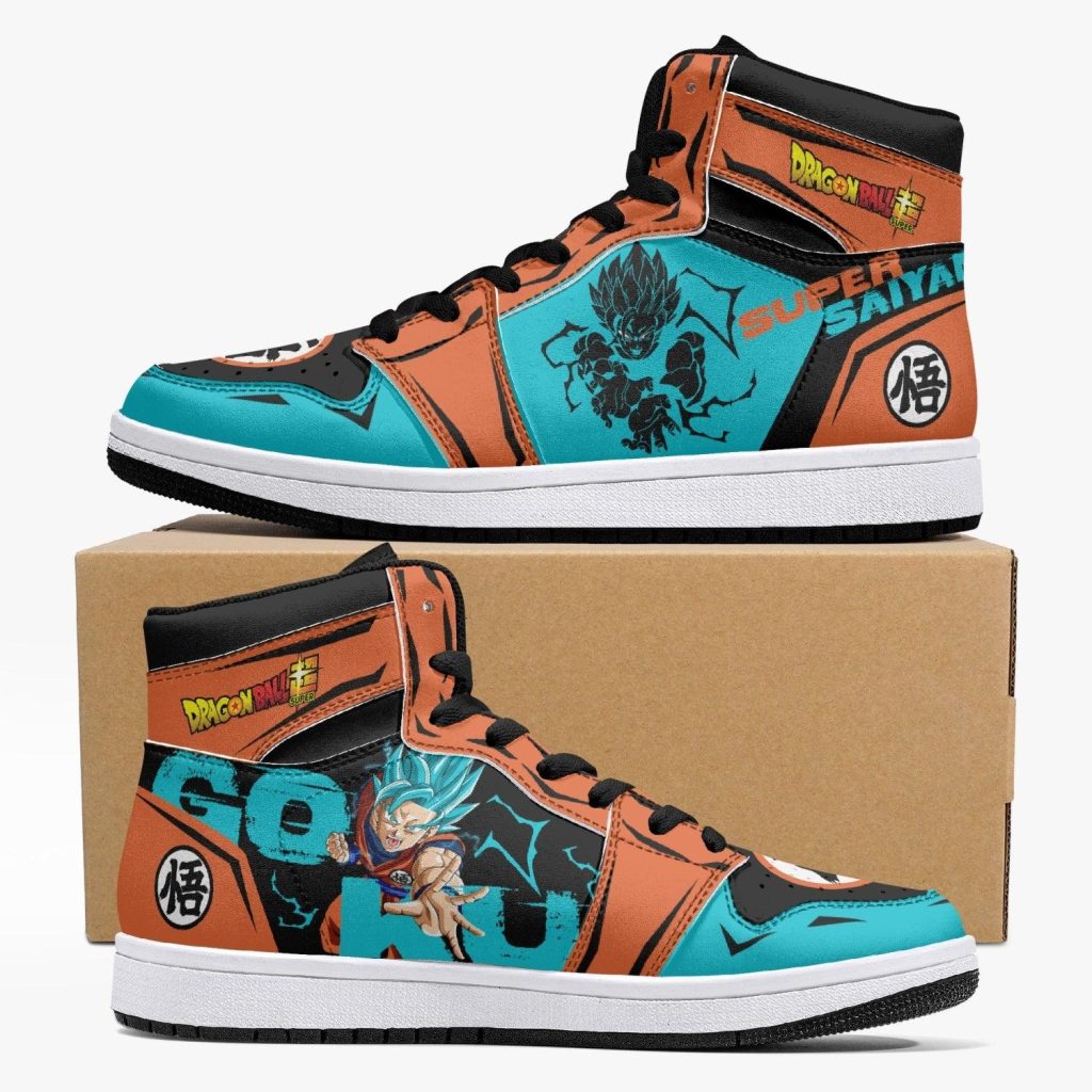 goku super saiyan blue dragon ball j force shoes 4rt49 - Dragon Ball Z Shoes